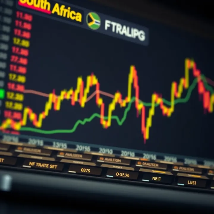Graph showing forex market trends in South Africa's financial sector