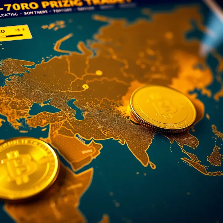 Map highlighting geopolitical regions affecting gold market fluctuations
