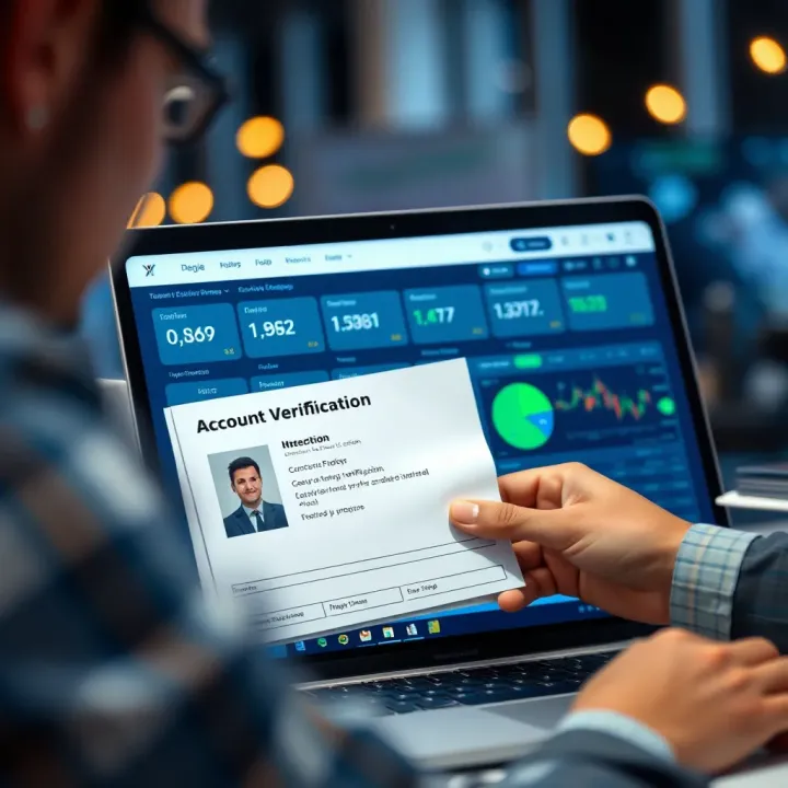 User completing account verification on Deriv platform with identification documents