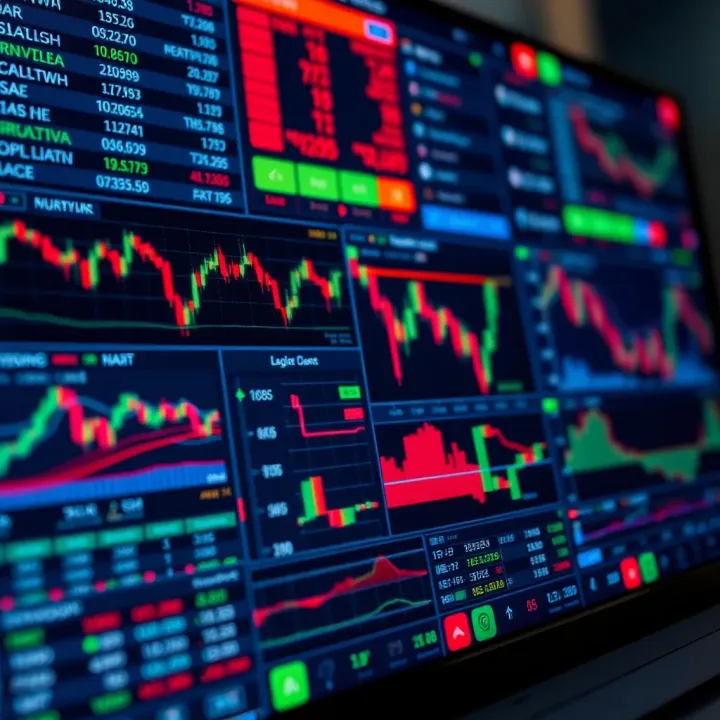 Charting tools and market data integration showcasing various trading signals and market trends