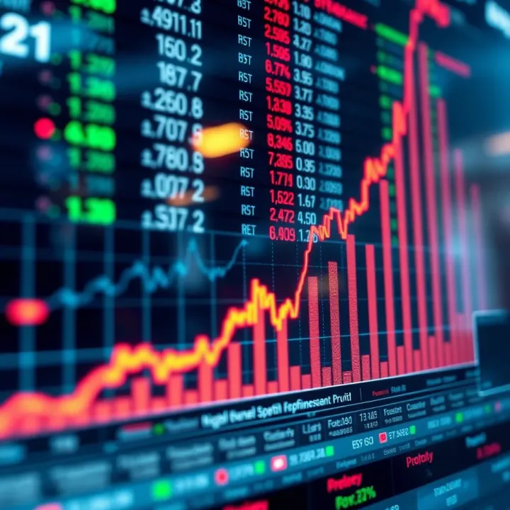 Graph showing upward trend in forex trading profits