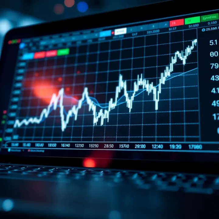 Graph showing synthetic indices trends used by proprietary trading firms
