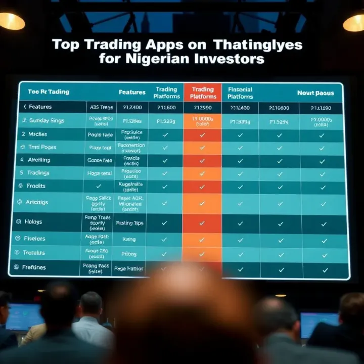 Comparison chart showing features and fees of various trading platforms available for Nigerian investors