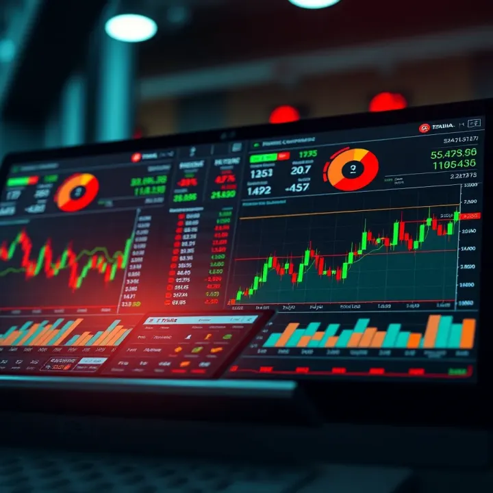 Dashboard of a trading website showing stock market charts and real-time data for Nigerian investors