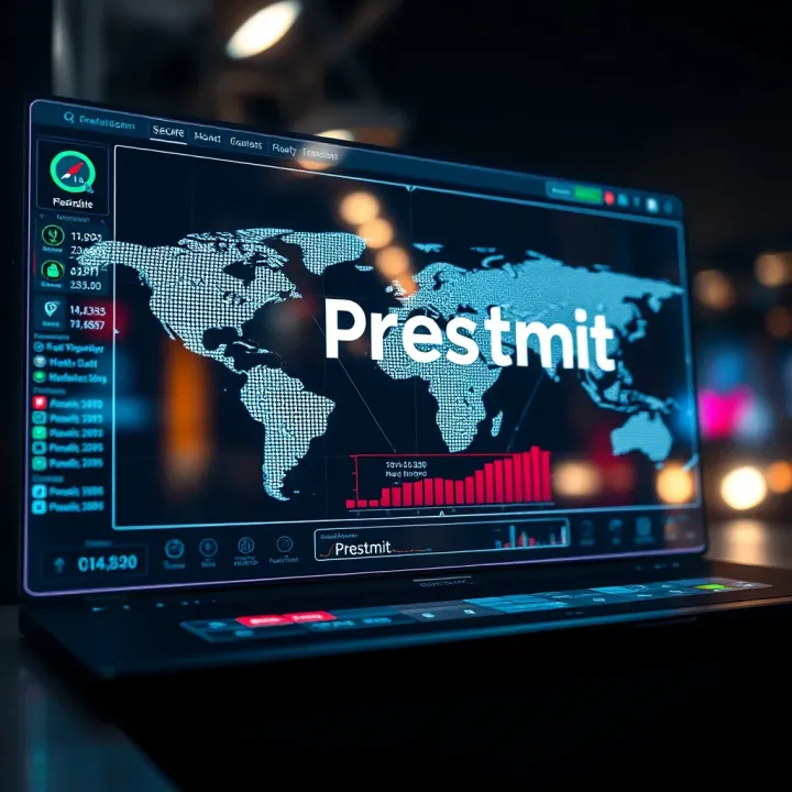 Secure digital platform illustrating international money transfer connections