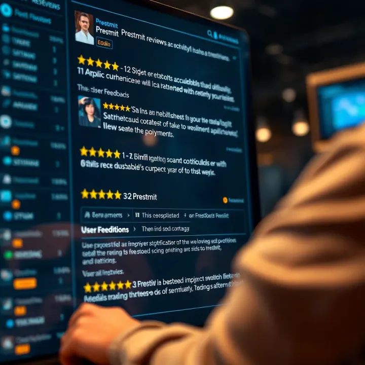 User feedback and ratings display highlighting service reliability and customer satisfaction