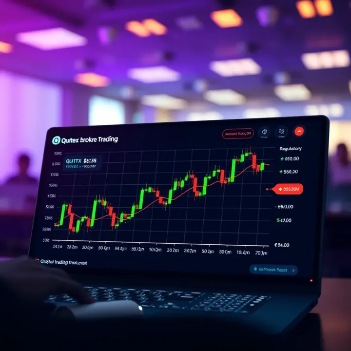 Graph illustrating the regulatory compliance and trading features of Quotex platform for Nigerian traders
