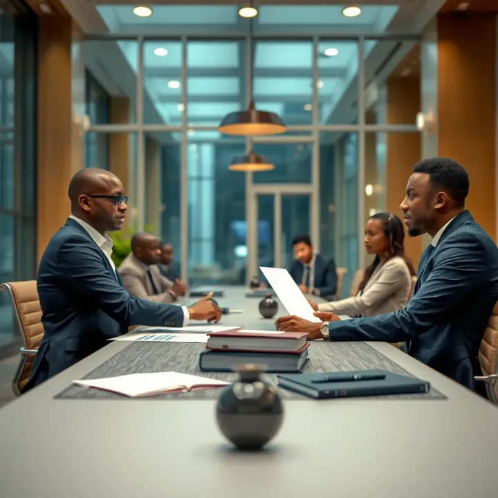 Modern office environment symbolizing strategic planning and leadership in Nigerian corporate sector