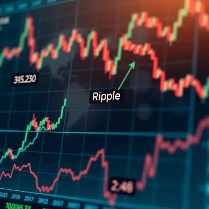 Graph illustrating Ripple price fluctuations influenced by market trends and trading volumes
