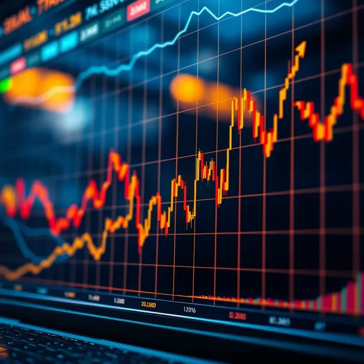 Graph showing upward and downward trends in Solana cryptocurrency price