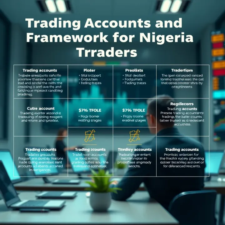 Visual overview of different types of trading accounts and regulatory elements relevant to Nigerian traders