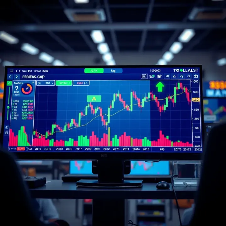 Graphical representation of trading strategy using fair value gap signals for market entry and risk management