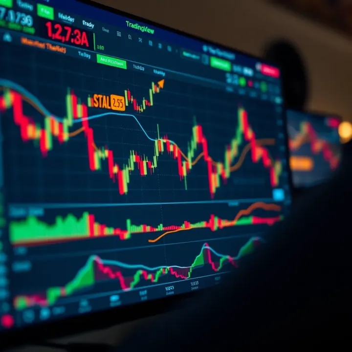 TradingView chart displaying multiple technical indicators with customizable layout options