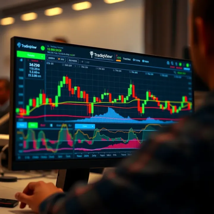 TradingView chart displaying various technical indicators and price trends for market analysis