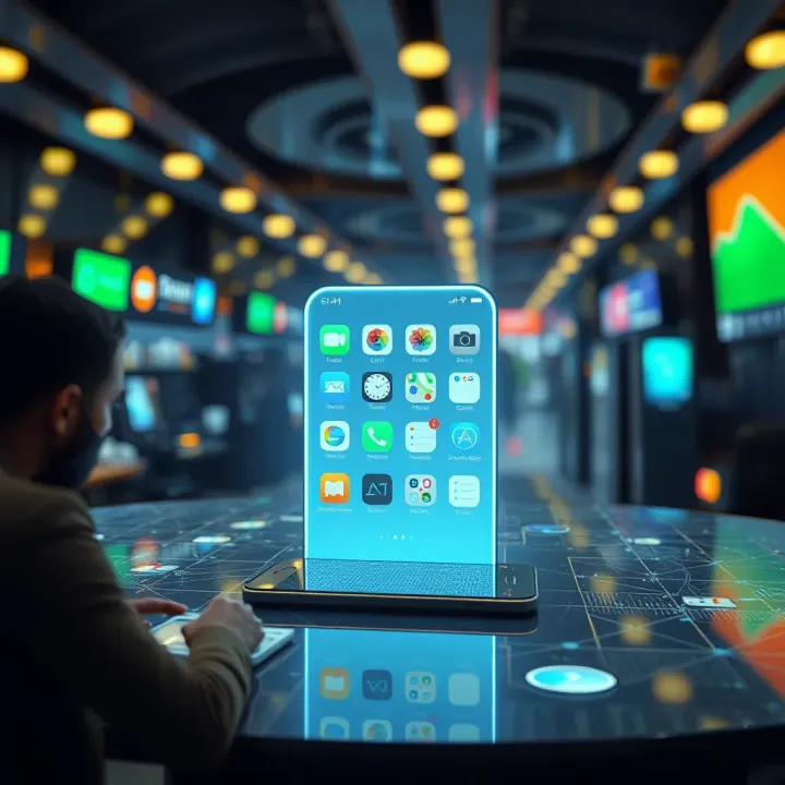 Illustration of a secure digital marketplace for buying and selling mobile applications