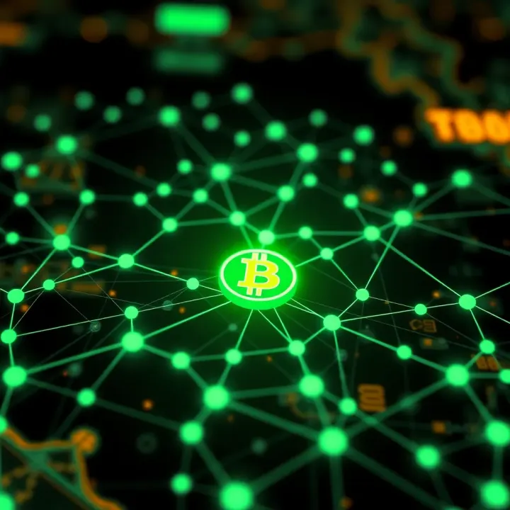 Visual representation of Bitcoin Cash blockchain network structure