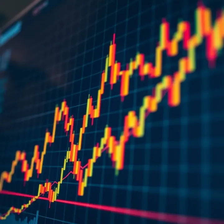 Graph showing sudden price spikes and drops in financial market charts
