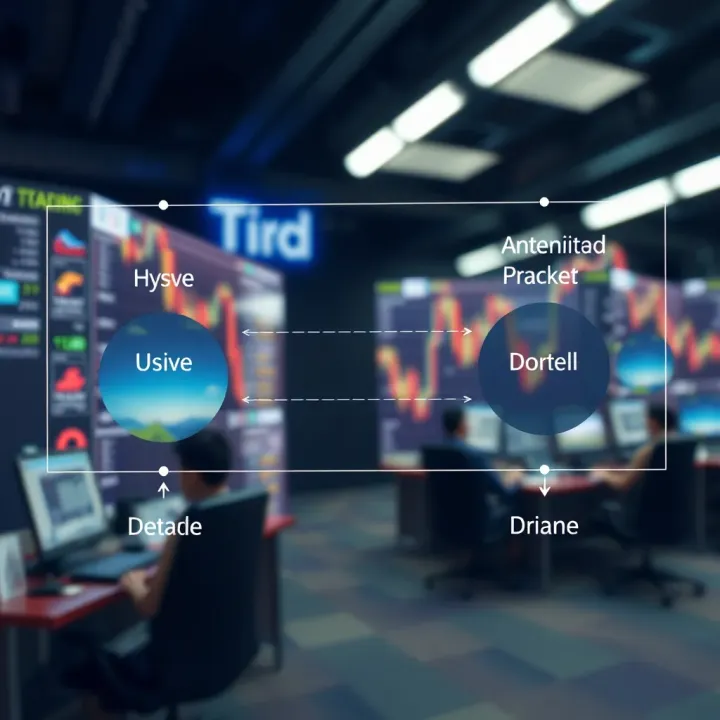 Diagram illustrating how a derive broker facilitates transactions in financial markets