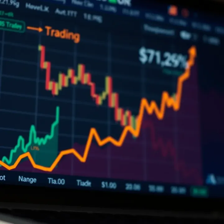 Investment Growth and Market Fluctuations on Lux Trading Platform Graph illustrating the growth and fluctuations in investment returns on a digital trading platform