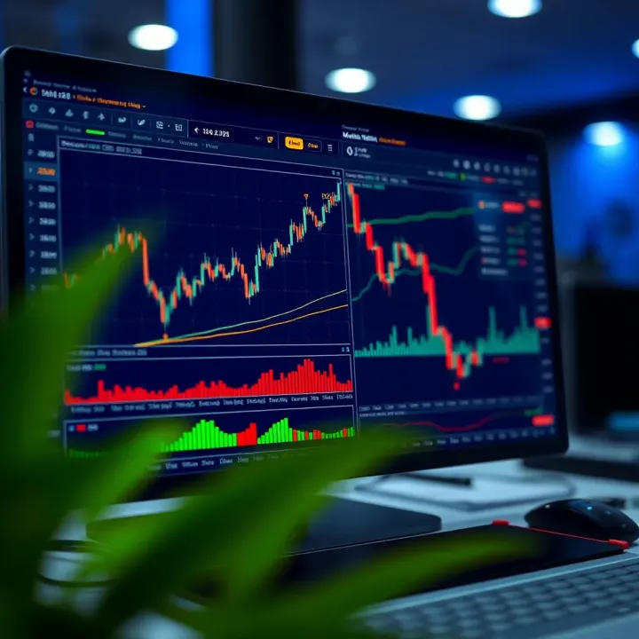 Screenshot of MetaTrader Web Terminal interface showing live trading charts and market watch panel