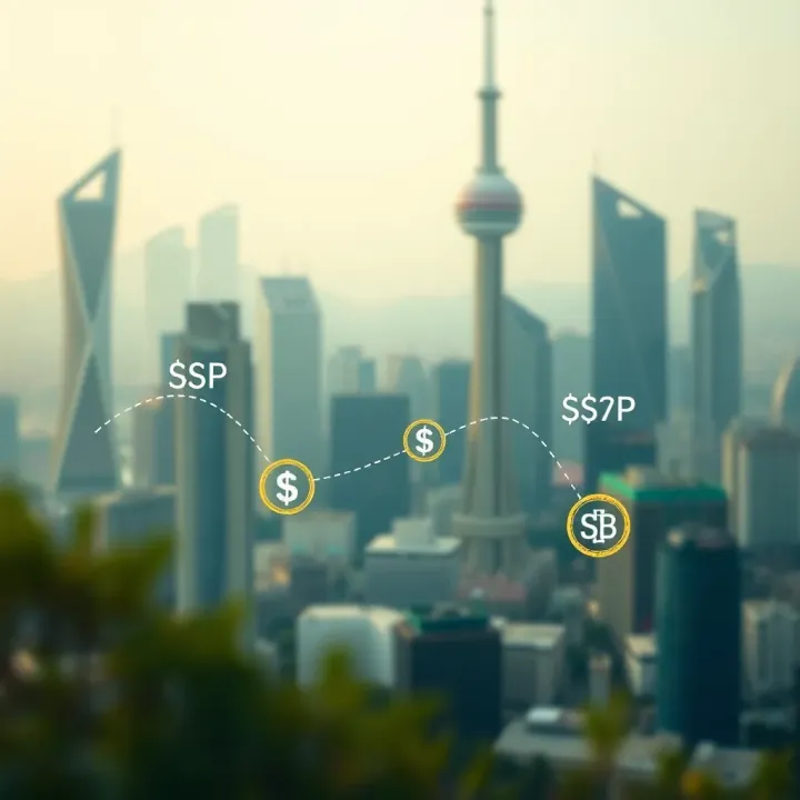 Illustration showing the interaction between S&P ratings and Nigeria's financial sectors and investment landscape