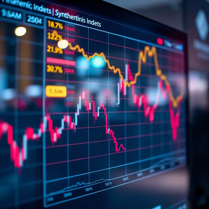 Fluctuations and Trends in Synthetic Indexes Graph illustrating fluctuations and trends in synthetic indexes within financial markets