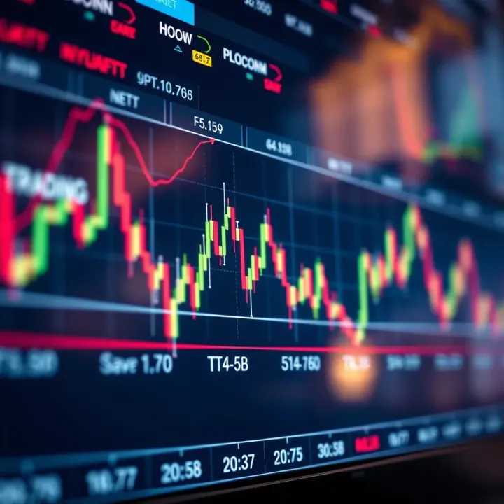 Chart displaying synthetic indices with market trends and price movements
