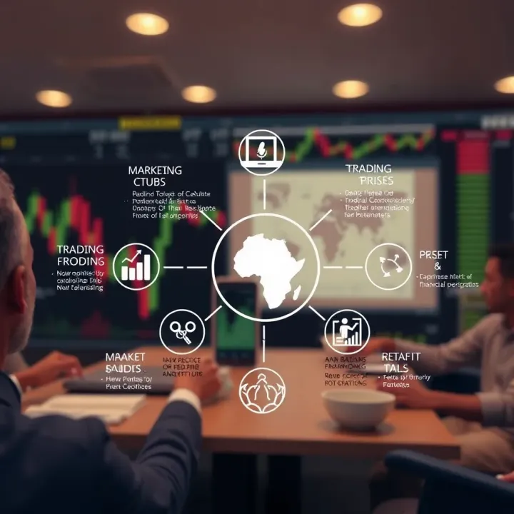 Diagram illustrating the role of a trading broker connecting Nigerian traders to various financial markets
