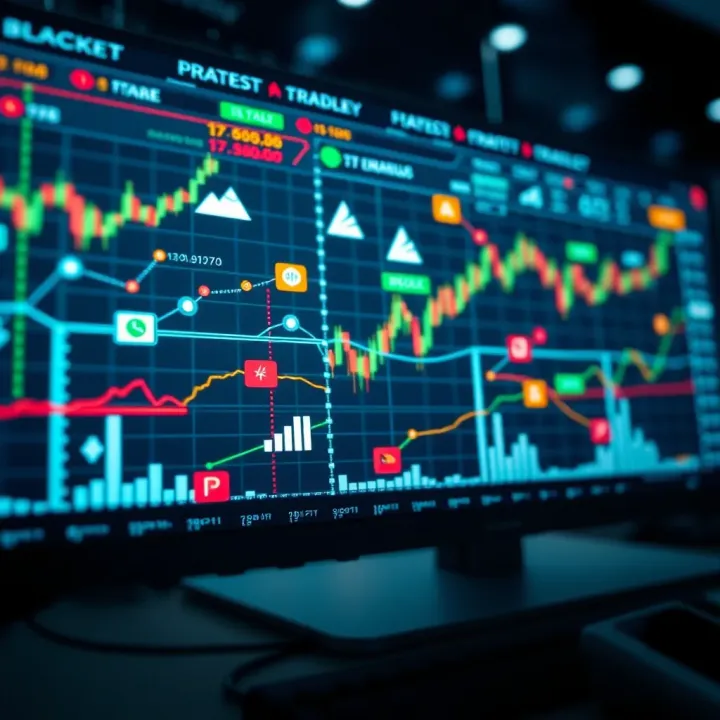 Connecting to Various Financial Markets via Trading Platforms Illustration of financial assets including stocks, forex, and commodities connected to a digital trading system