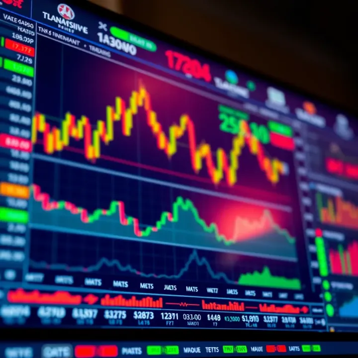 Trading Platform Dashboard Highlighting Market Trends Dashboard view of trading platform showing market trends and fundamental data