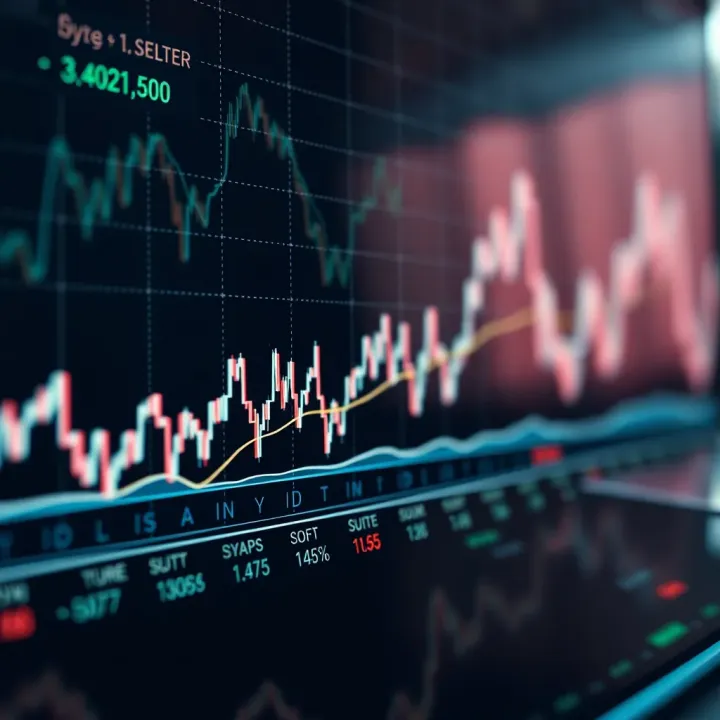 Graph showing fluctuations in a financial volatility index over time